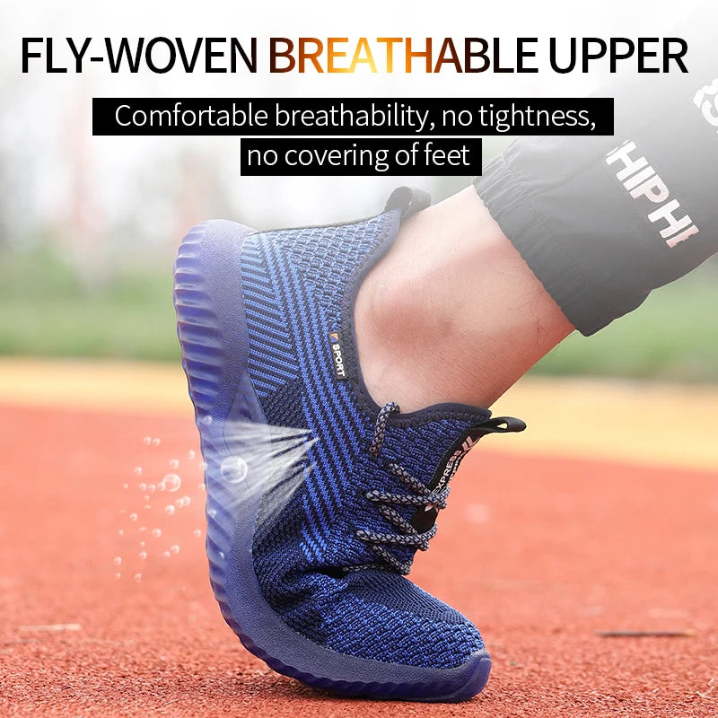 SUADEX Men Steel Toe Safety Work Shoes Breathable Lightweight Comfortable Industrial Construction Shoes Puncture Proof Antislip - Joanie B 25