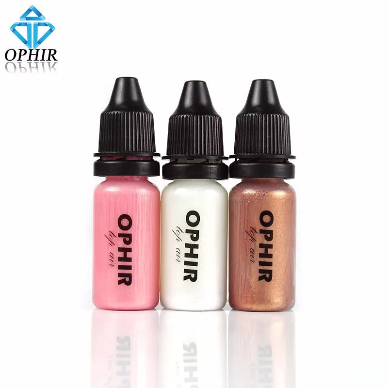 Ophir Airbrush Makeup Inks Set 10 Bottles 3 Foundations