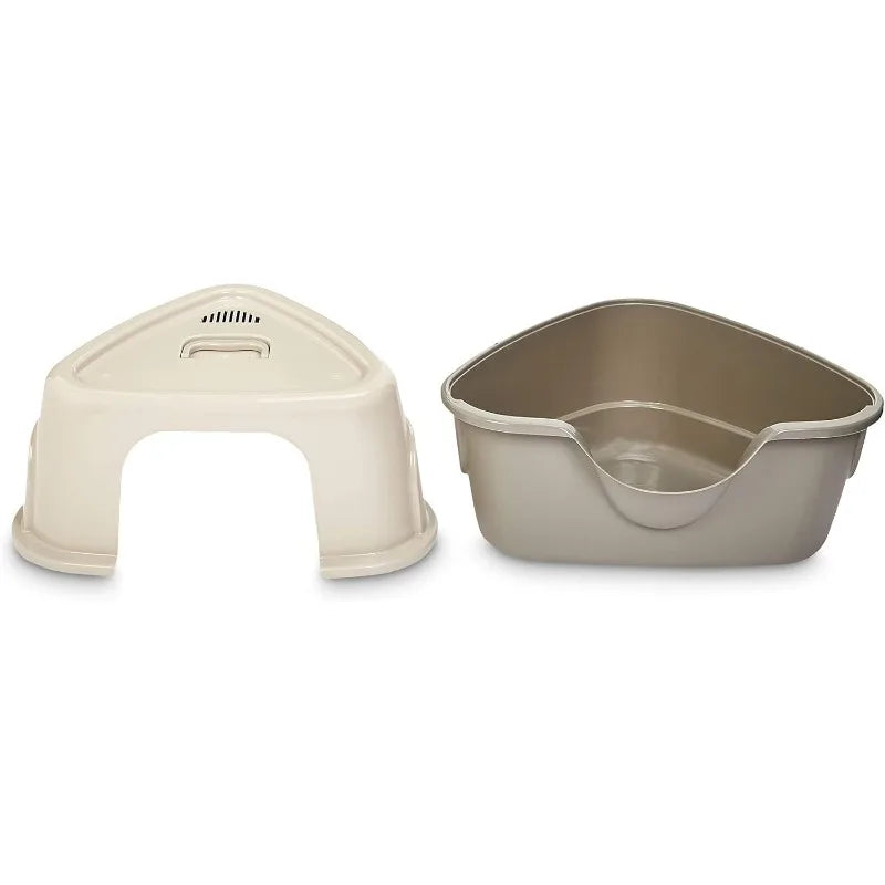 Amazon Basics Cat Litter Box with Lid No Mess Standard Unisex Charcoal 26 Inch x 23 Inch x 20 Inch - Joanie B 25