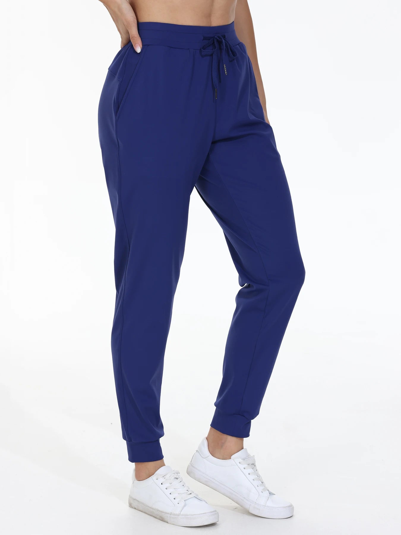 Fitness Jogging Pants Women Elastic Waist Drawstring Yoga