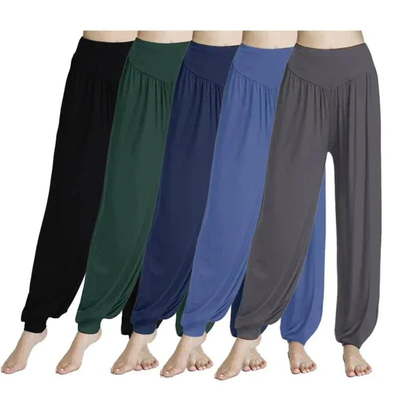Womens Elastic Loose Casual Yoga Pants Breathable Soft