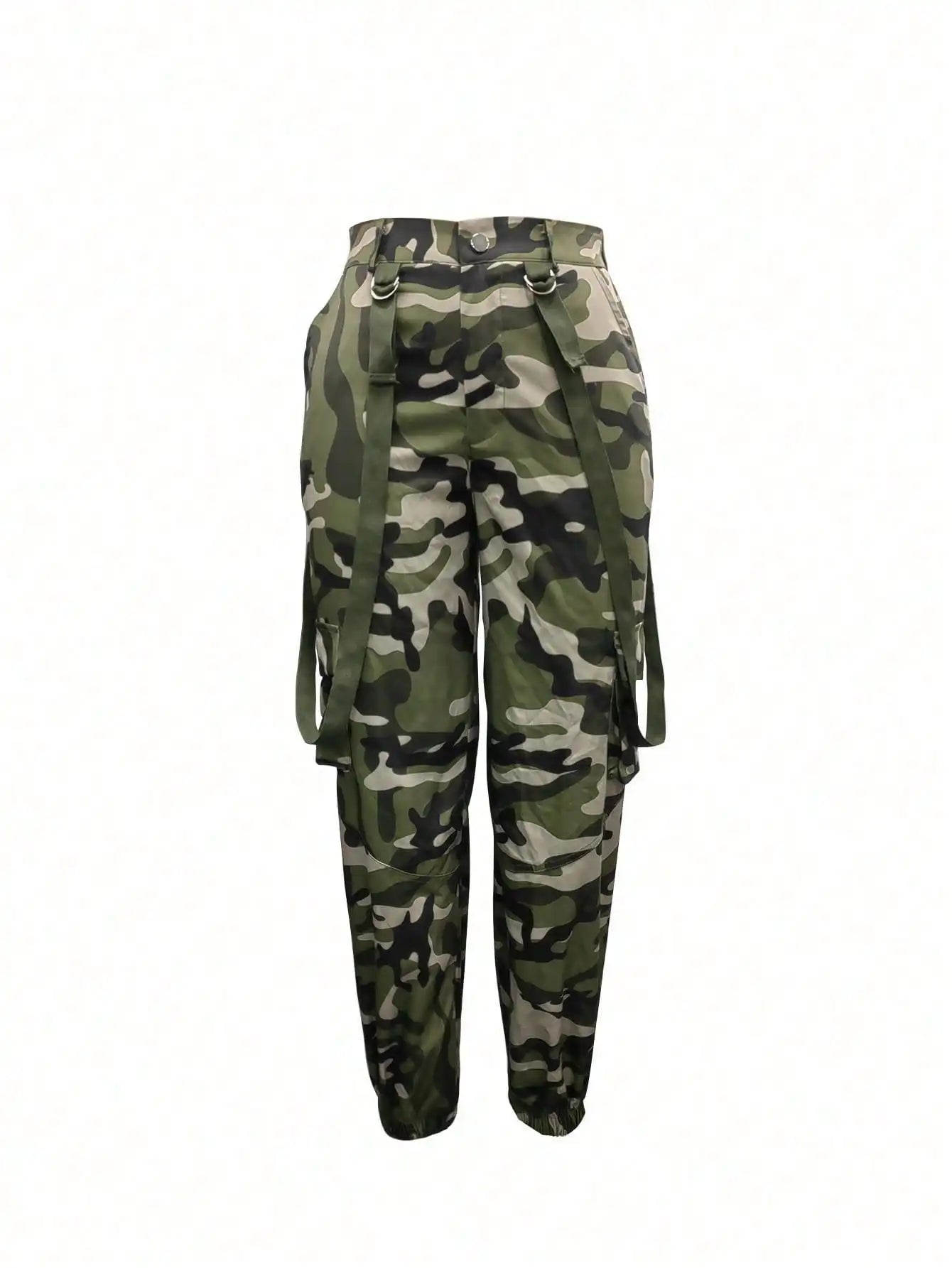 Womens Y2K Camo Cargo Pants High Waisted Army Fatigue