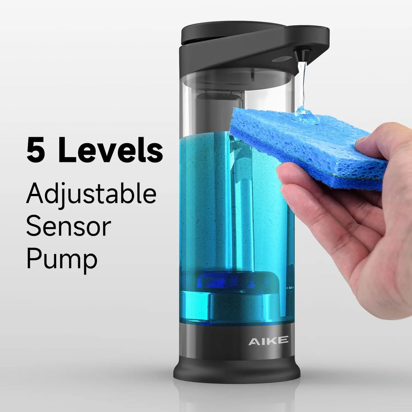 Aike Automatic Liquid Soap Dispenser For Hands Washing Kitchen Liquid Soap Dispenser Chargeable USB Smart Dispenser 500ML - Joanie B 25