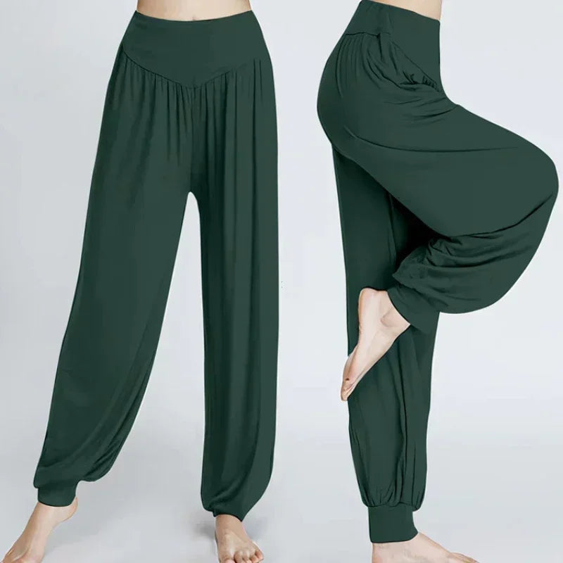 Womens Elastic Loose Casual Yoga Pants Breathable Soft