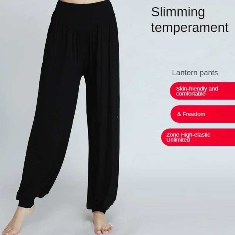Womens Elastic Loose Casual Yoga Pants Breathable Soft
