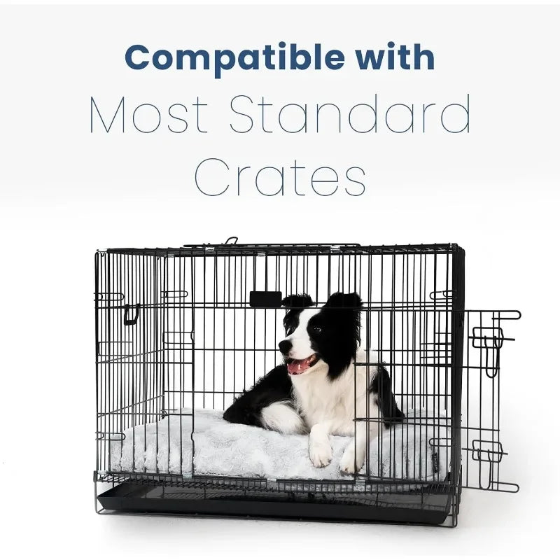 Washable Dog Bed Deluxe Removable Plush Dog Crate Bed Waterproof Pet Beds Fluffy Comfy Kennel Pad Anti Slip Pet Sleeping - Joanie B 25