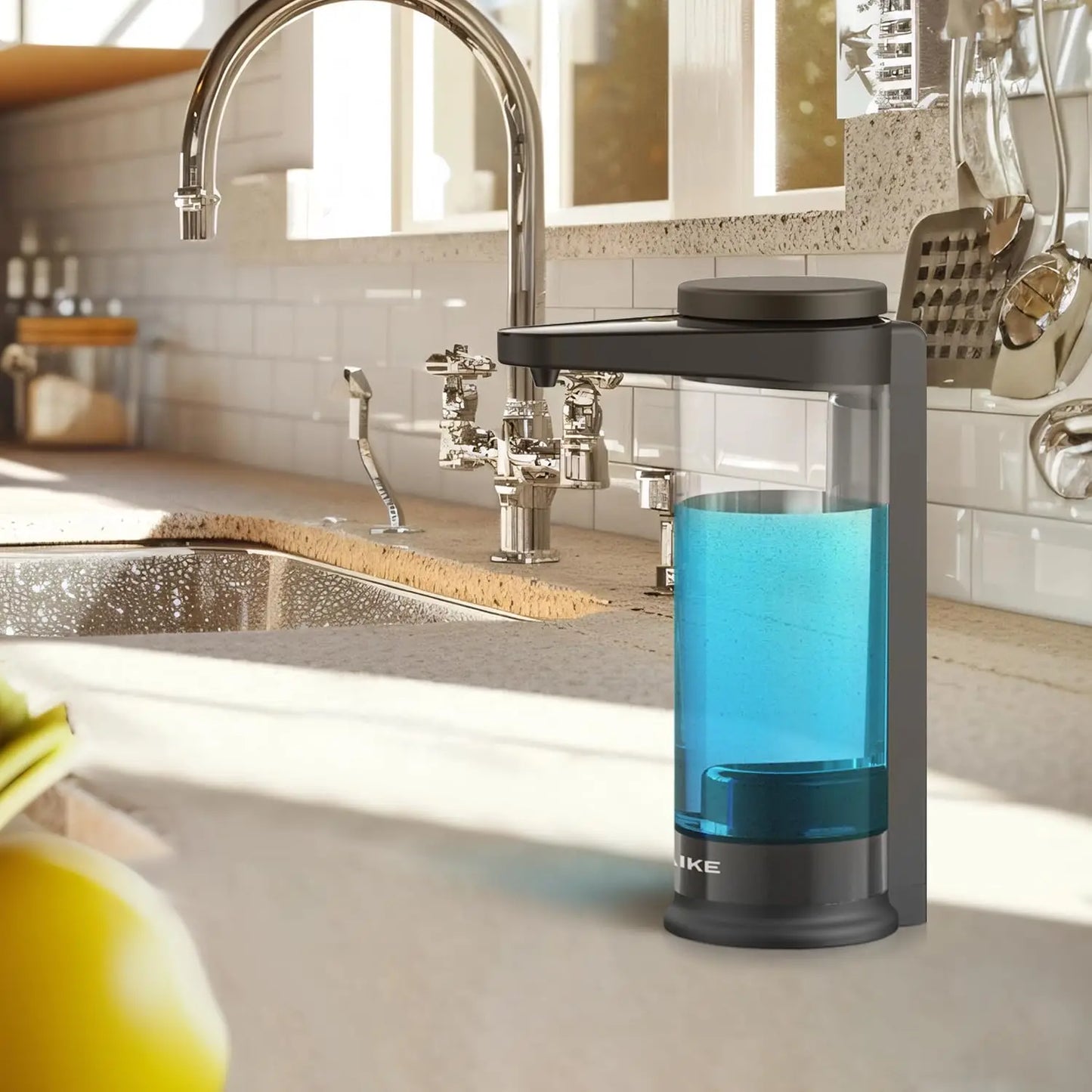 Aike Automatic Liquid Soap Dispenser For Hands Washing Kitchen Liquid Soap Dispenser Chargeable USB Smart Dispenser 500ML - Joanie B 25