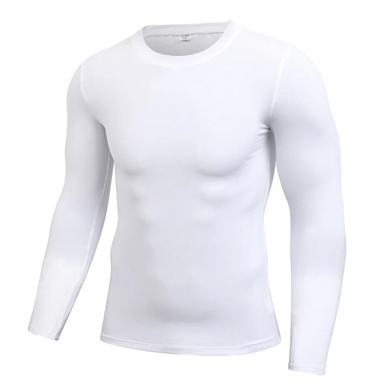 Men Compression Running T Shirt Quick Dry Gym Training Top