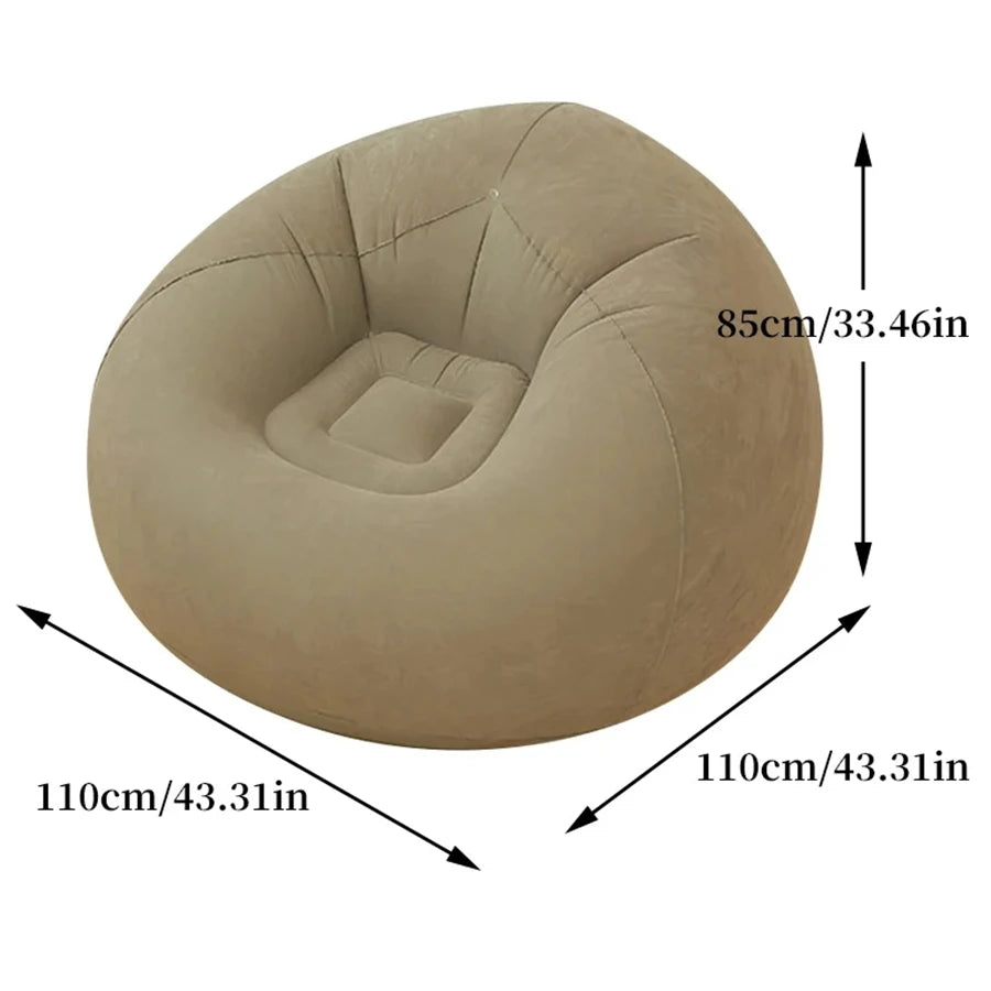 Large Lazy Inflatable Sofa Chair PVC Lounger Seat Bean Bag Sofa Pouf Couch Tatami Garden Outdoor Camping Furniture - Joanie B 25