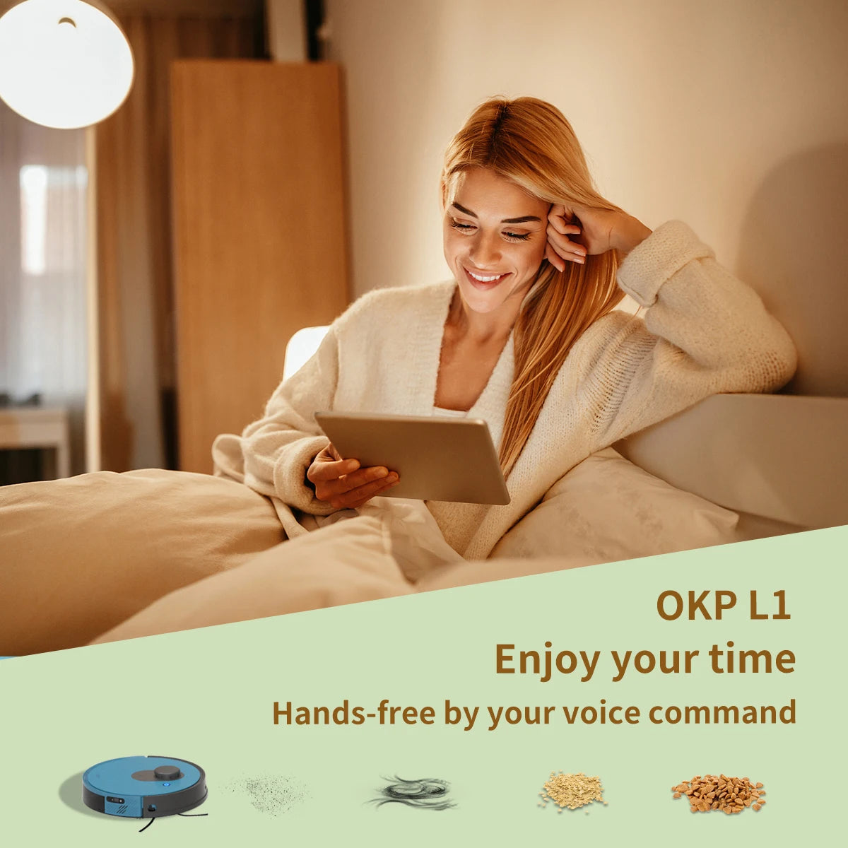 OKP Lidar Robot Vacuum Cleaner 3800Pa Power Suction LiDAR Navigation Self Charging for Pet Hair and Carpet - Joanie B 25