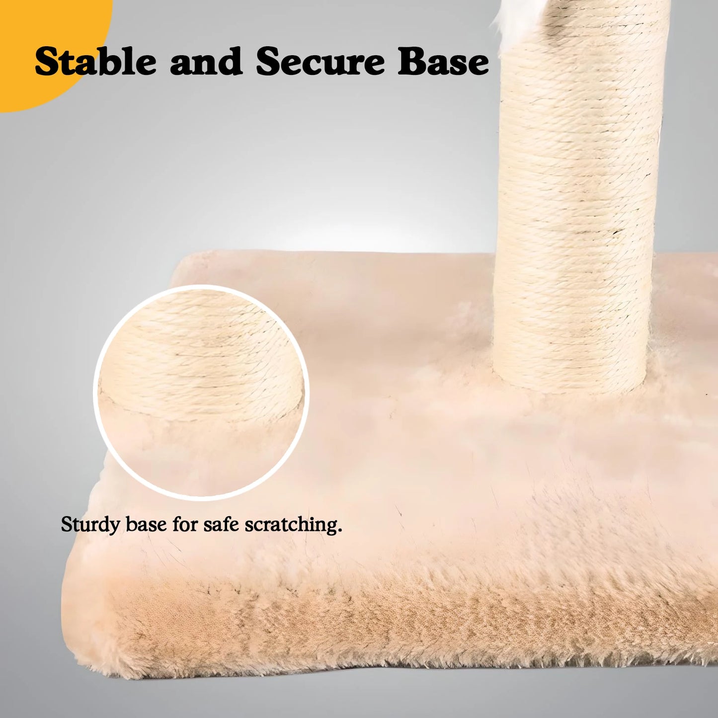 32 Inch Tall Cat Scratching Post for Indoor Cats with Two Hanging Balls and Sisal Rope - Joanie B 25