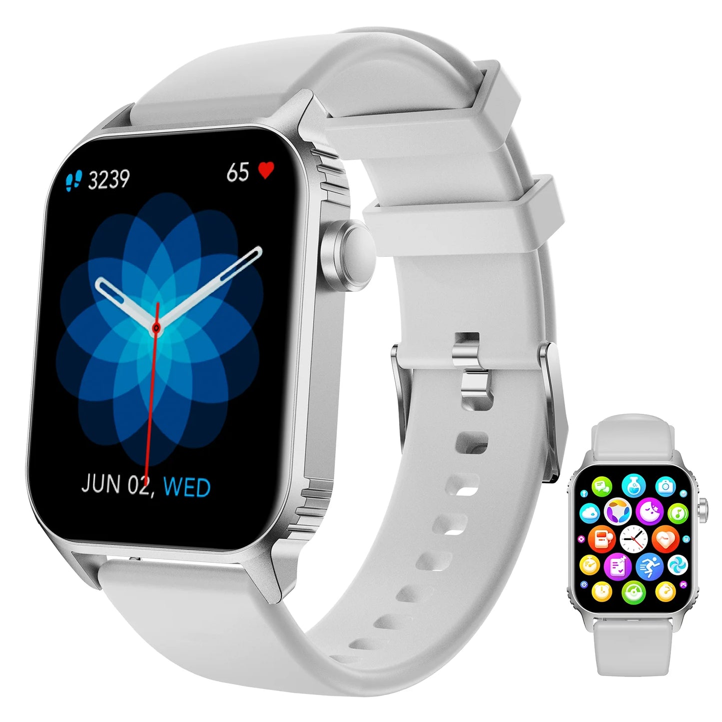 TG08 Smart Watch 1.85 Inch Smartwatch for Men and Women Answer Make Call Fitness Tracker with 100 Plus Sport Modes Waterproof Watch - Joanie B 25