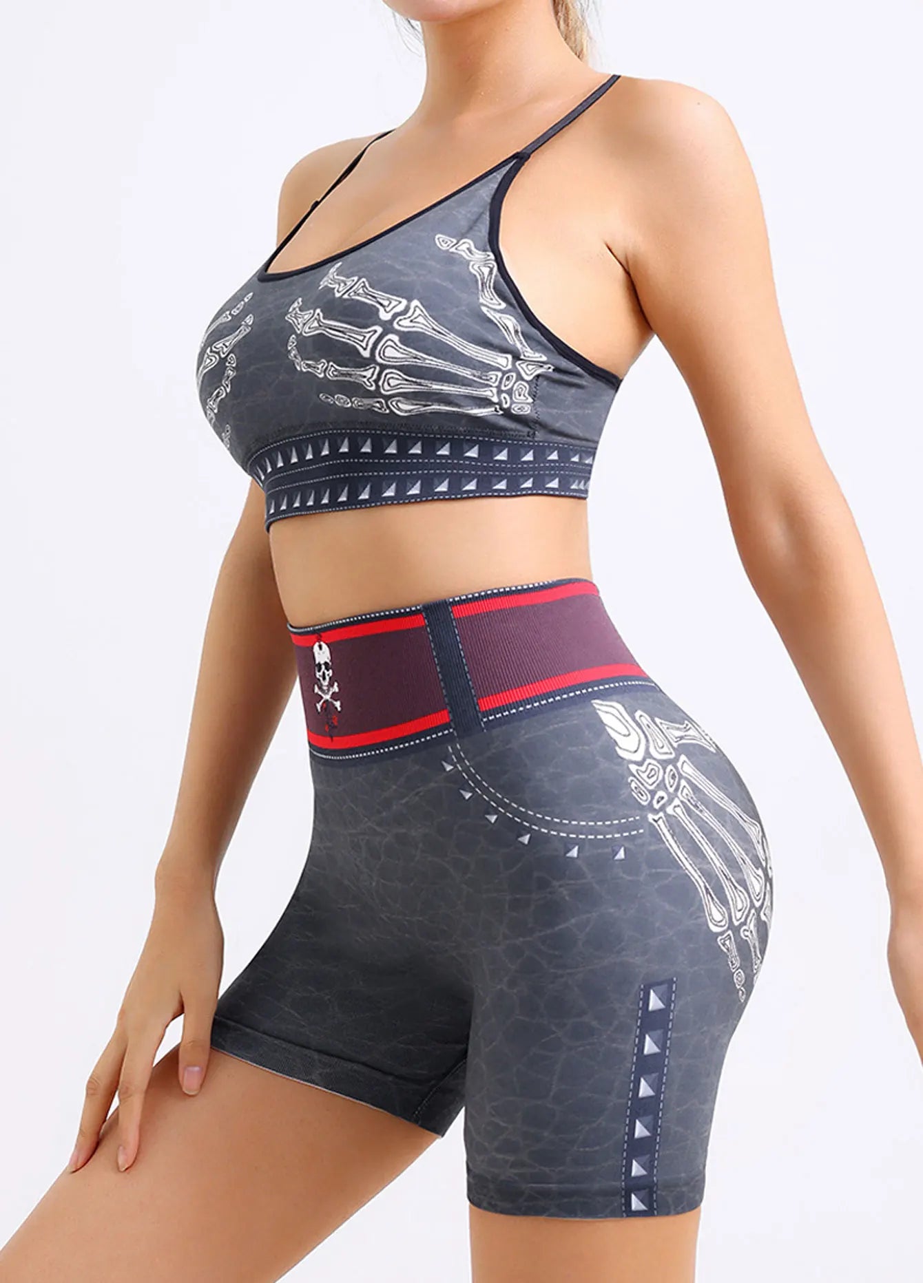 US Local Holiday Clothing Halloween Costumes Women's Workout Sets Two Piece Yoga Outfit High Waisted Biker Shorts Leggings Sports - Joanie B 25