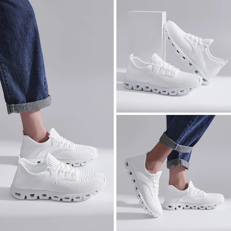 Unisex Breathable Mesh Running Shoes with Comfort Cushion Wide Size Low Top Sneakers for Jogging Casual Sports Durable Comfort - Joanie B 25