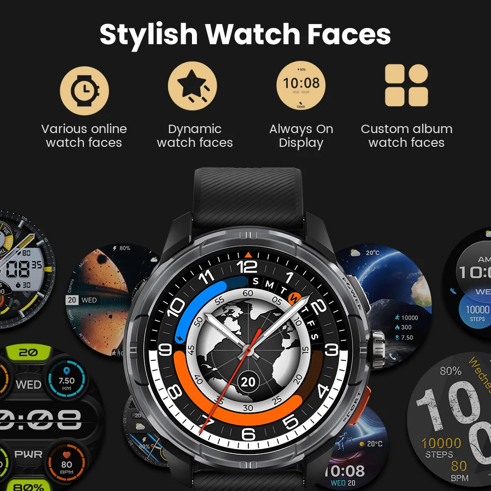 HAYLOU Solar Ultra GPS Smart Watch 1.6 Inch AMOLED Display 60Hz Refresh Rate Bluetooth Calls 5ATM Water Resistance Sports Smartwatch - Joanie B 25