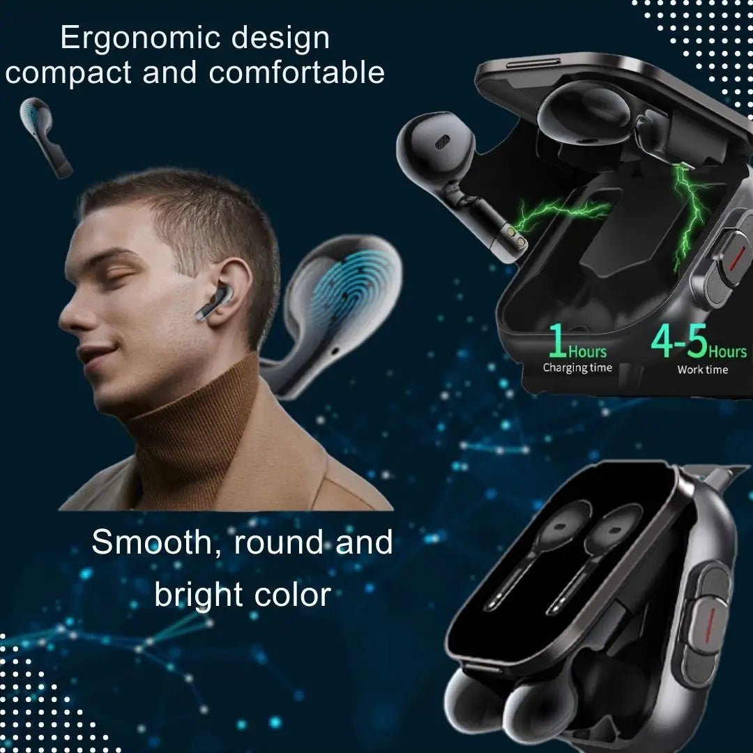 D8 2-In-1 Smartwatch with Headphone 2 Inch Bluetooth Call NFC Sleep Monitor Fitness Tracker Compatible with iPhone and Android 2025 - Joanie B 25