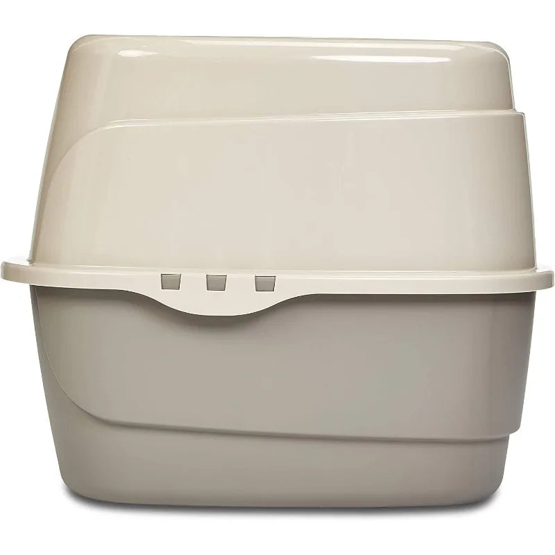 Amazon Basics Cat Litter Box with Lid No Mess Standard Unisex Charcoal 26 Inch x 23 Inch x 20 Inch - Joanie B 25