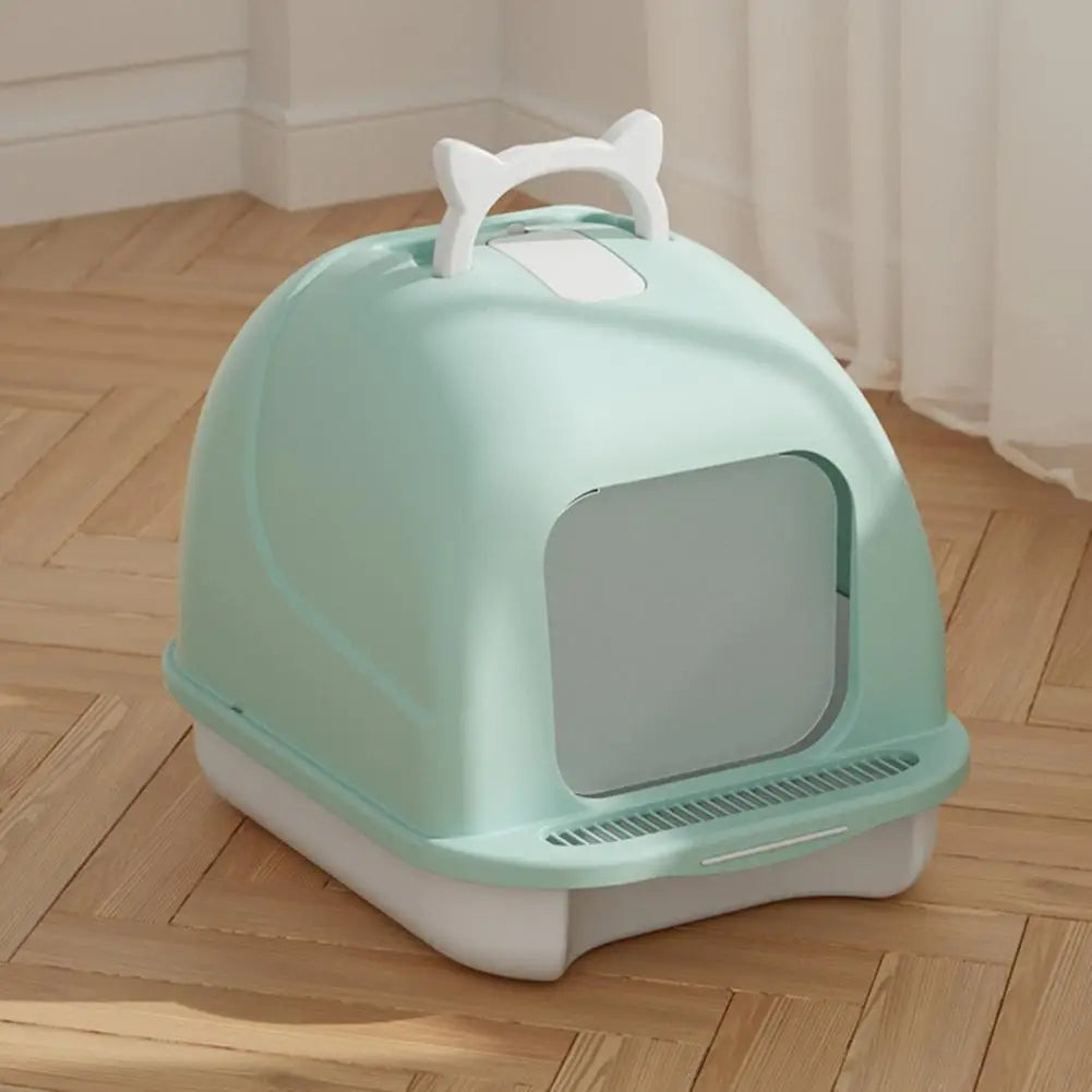 90 Degree Lift Cat Litter Box Spacious Enclosed Cat Toilet with Lid and Scoop Kit for Easy Cleaning Pet Supplies - Joanie B 25