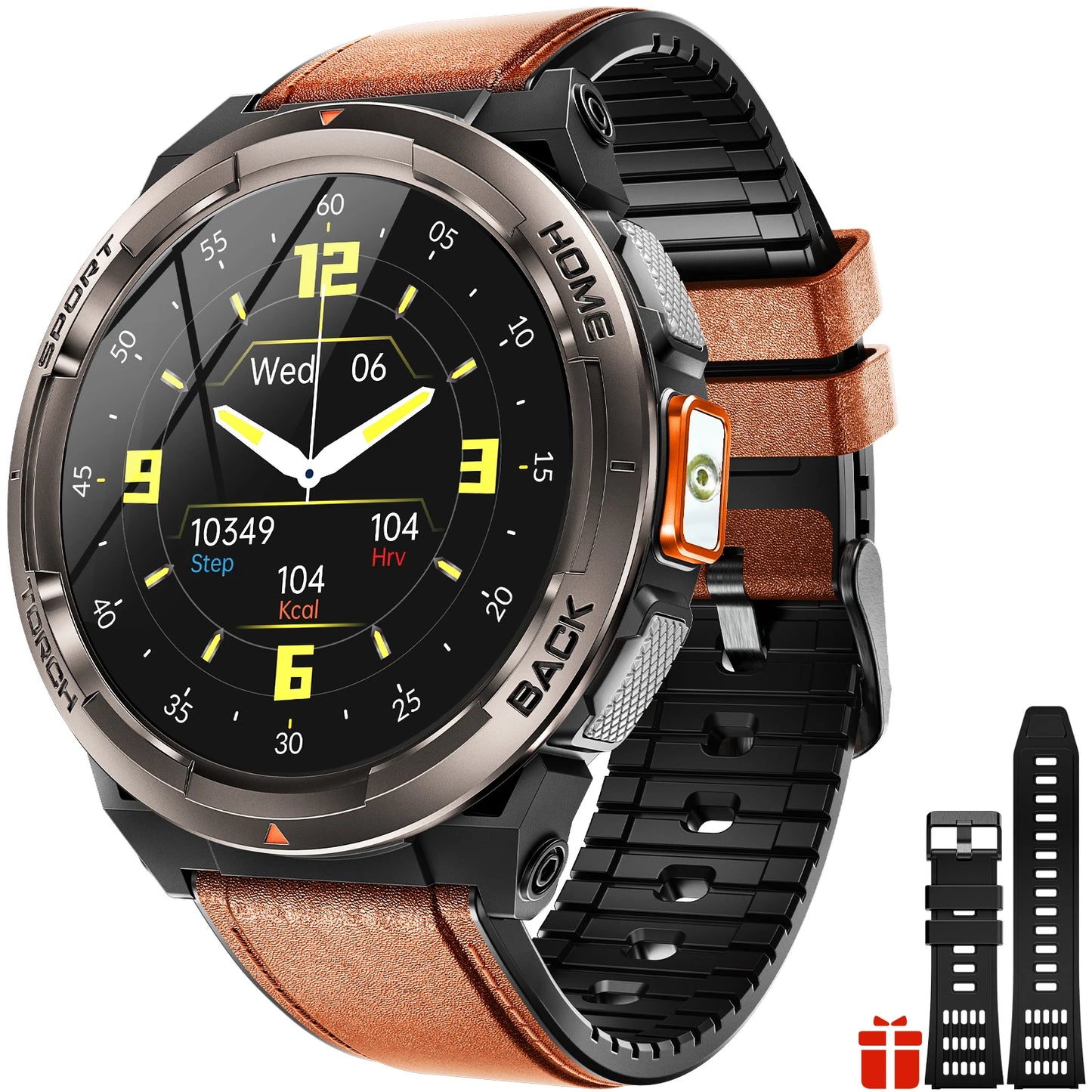 EIGIIS 1.45 Inch Smart Watch KE5 Waterproof Sports Watch with Compass Altimeter LED Flashlight - Joanie B 25