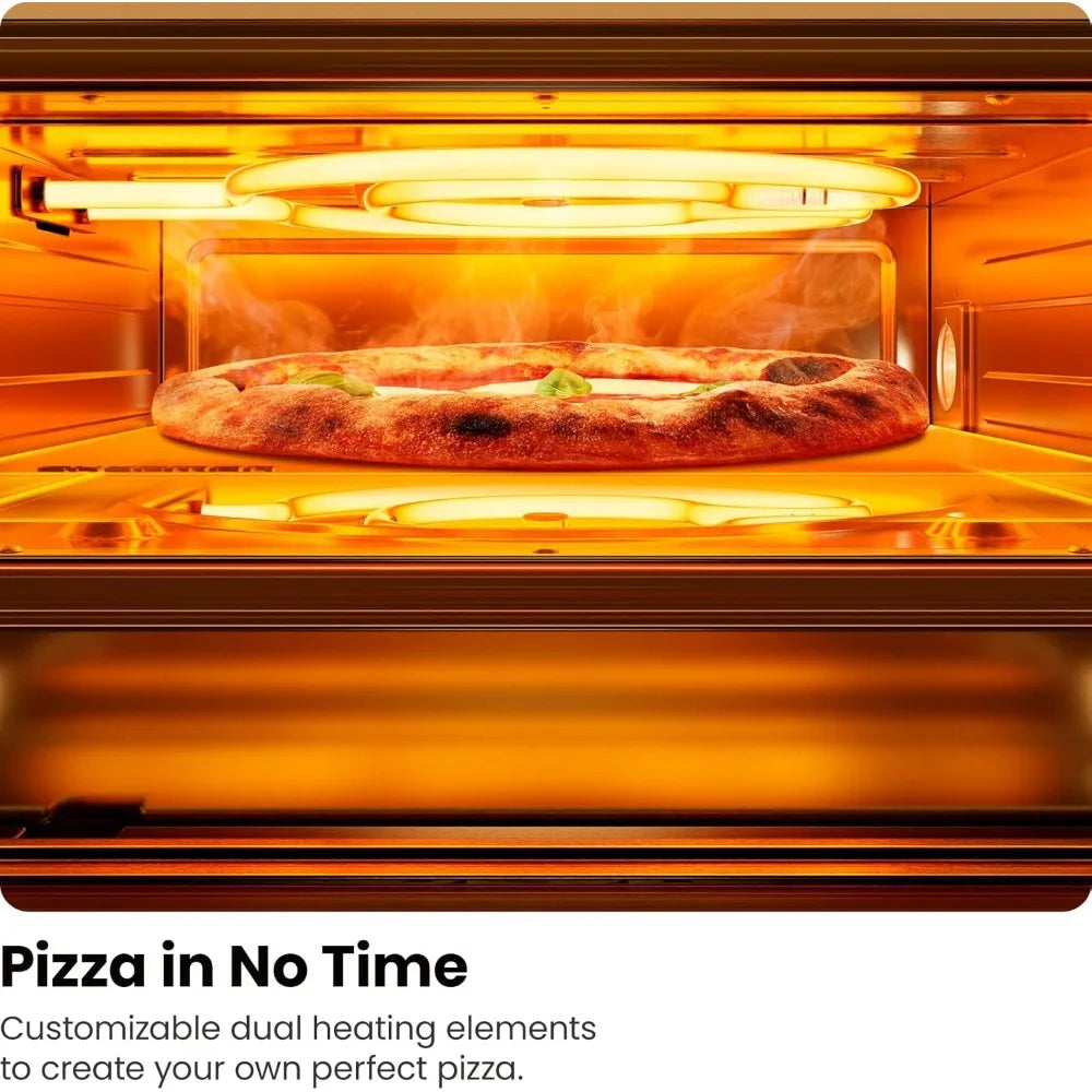 Indoor Pizza Oven Makes 12 Inch Pizzas in Minutes Heats Up to 800F Countertop Electric Pizza Maker with Touchscreen - Joanie B 25