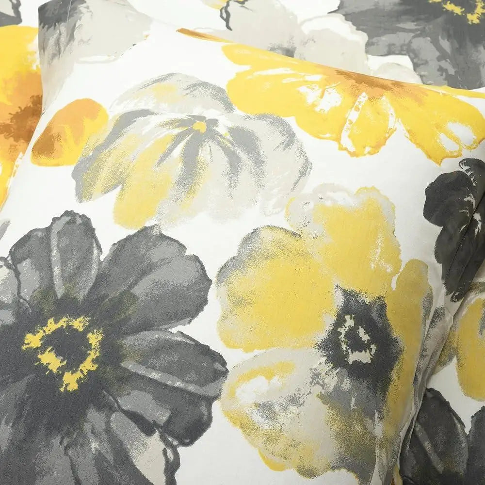 Reversible Cotton Duvet Cover Set Floral Pattern Full Queen 3 Piece Bedding Set Stylish Comfortable Home Decor
