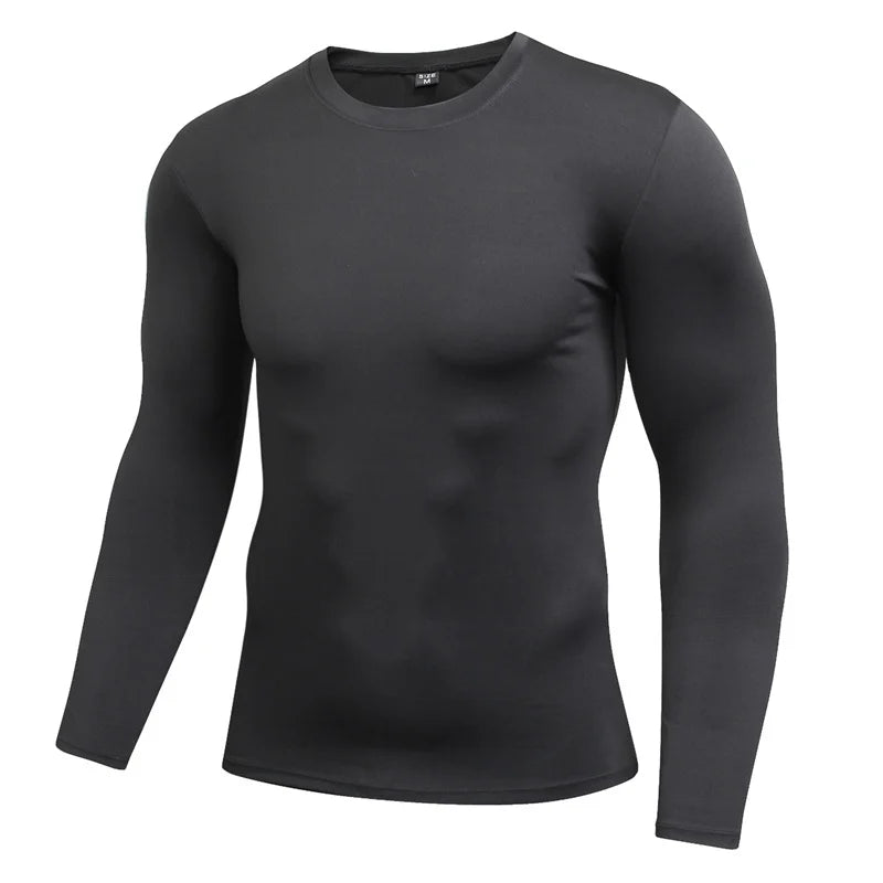 Men Compression Running T Shirt Quick Dry Gym Training Top