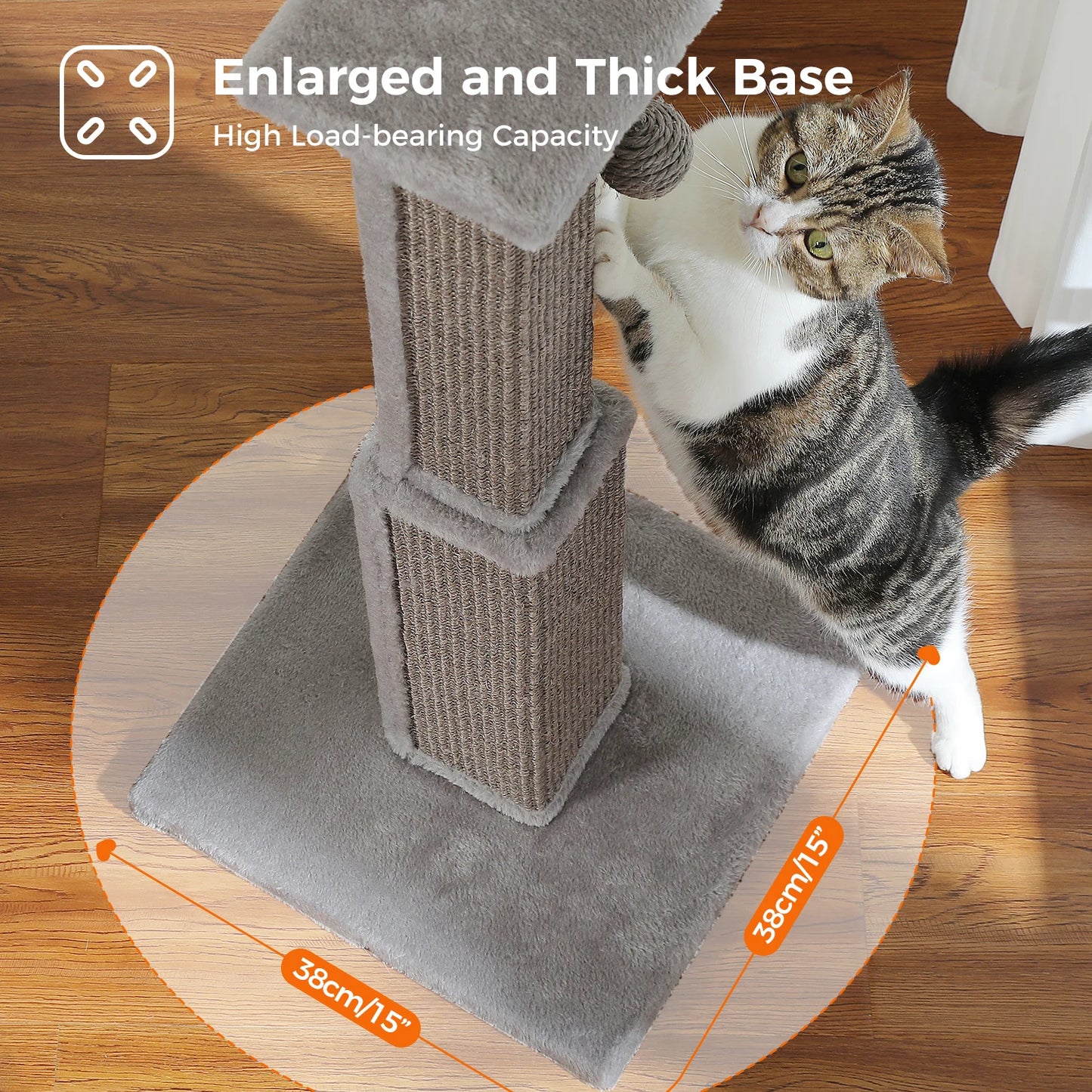 80Cm Cat Scratching Post for Indoor Cats with Natural Sisal Ball Tall Scratcher for Large Cats and Kittens Pet Toys - Joanie B 25