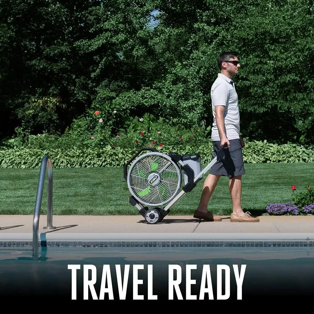 Portable Misting Fan, Outdoor Electric 18" 5 Speed Fan, Battery and Charger Not Included - FN1800 - HOME