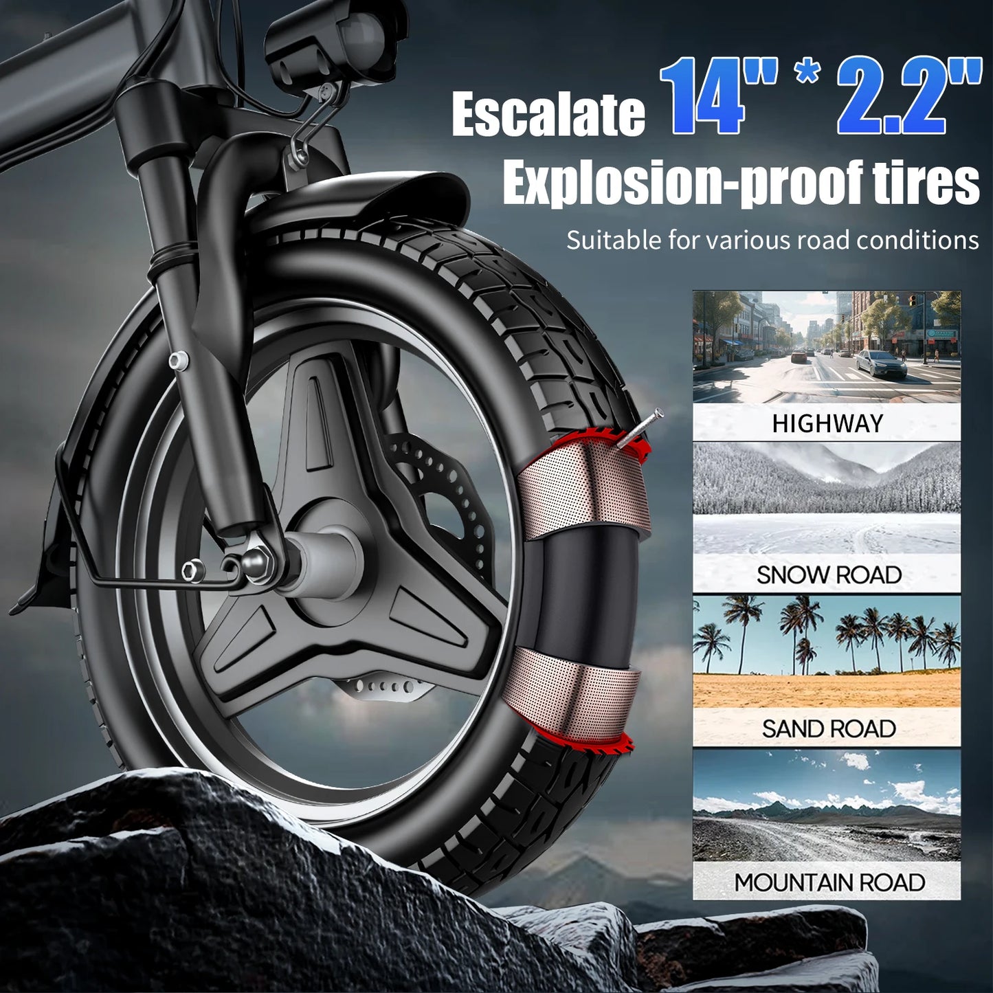 Electric Bike for Adults with 48V 15AH Removable Battery and 500W Brushless Motor for Commuting and Off-Road Travel - Joanie B 25