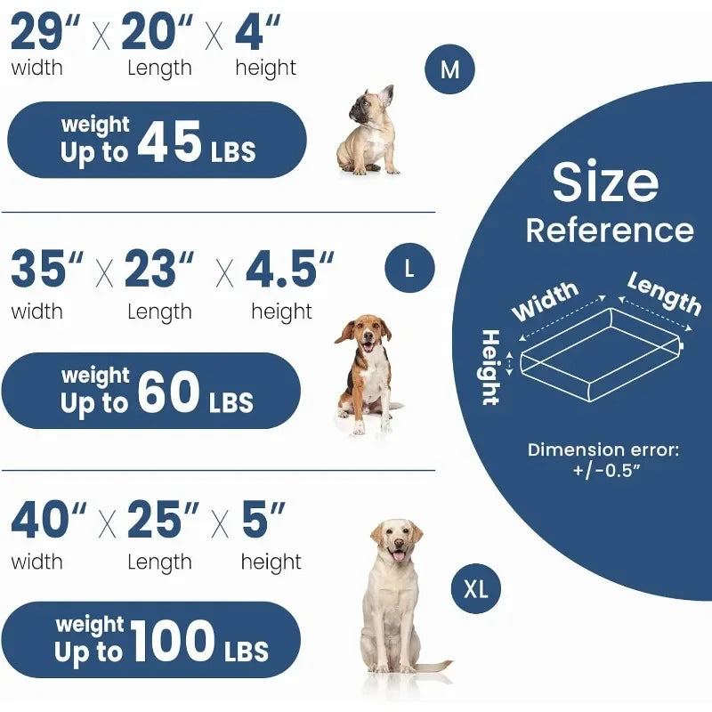 Washable Dog Bed Deluxe Removable Plush Dog Crate Bed Waterproof Pet Beds Fluffy Comfy Kennel Pad Anti Slip Pet Sleeping - Joanie B 25