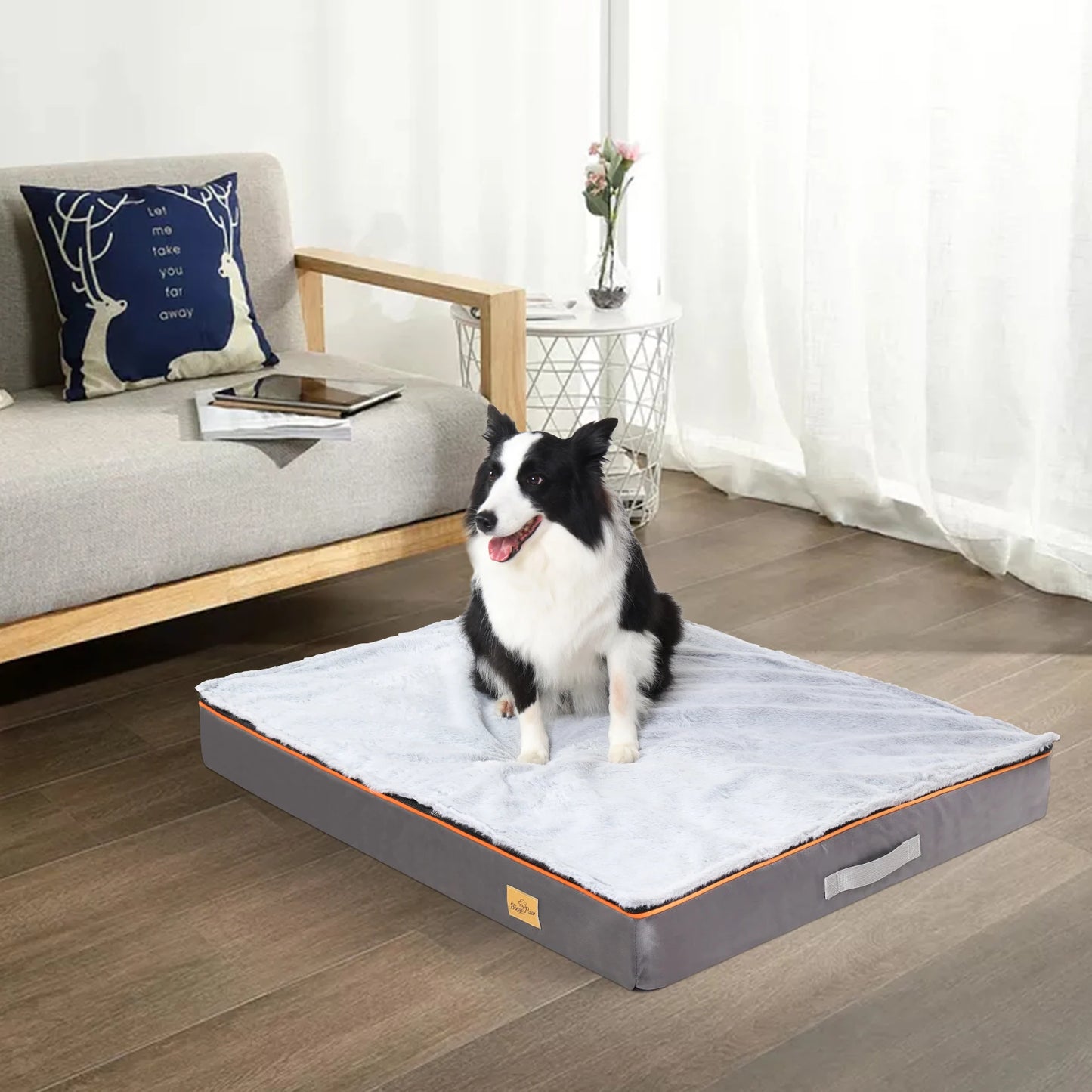 Large Padded Orthopedic Dog Bed with Washable Cover Foam Cushion Pets Pillow Bed - Joanie B 25