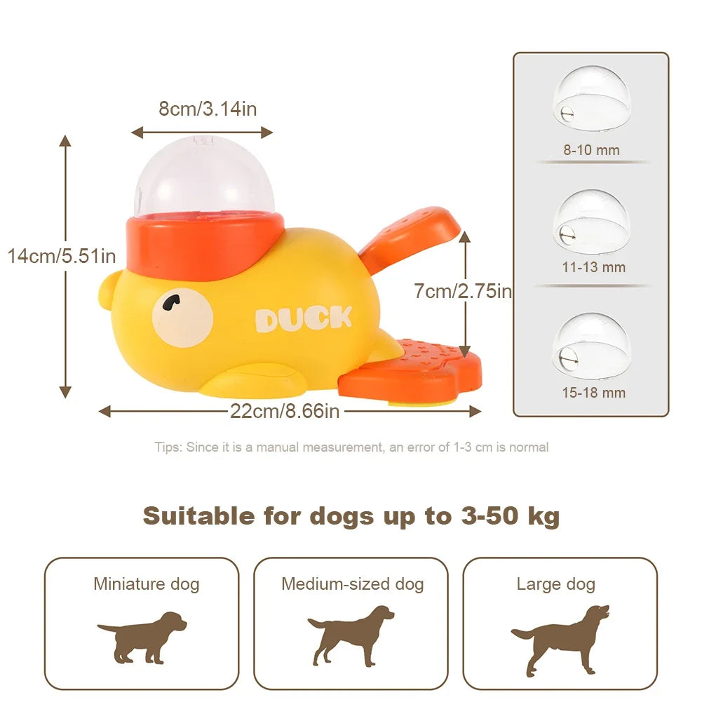 Yellow Duck Dog Puzzle Feeder Automatic Food Snack Dispenser for Training and Mental Enrichment - Joanie B 25