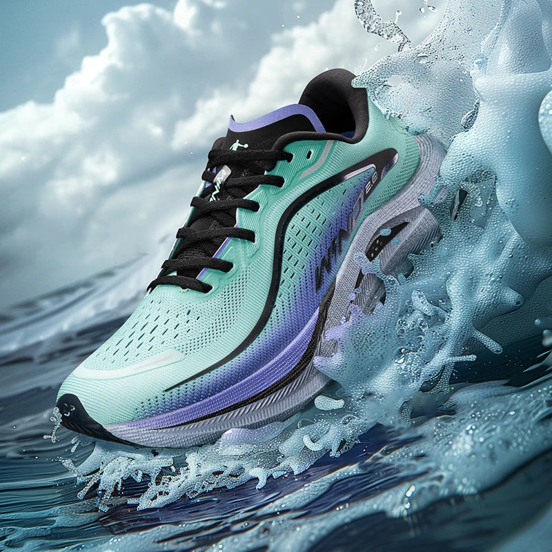 QIAODAN Qiang Feng 2.0 Marathon Running Shoes Men 2024 New Professional Breathable Anti Slippery Lightweight Sneakers - Joanie B 25