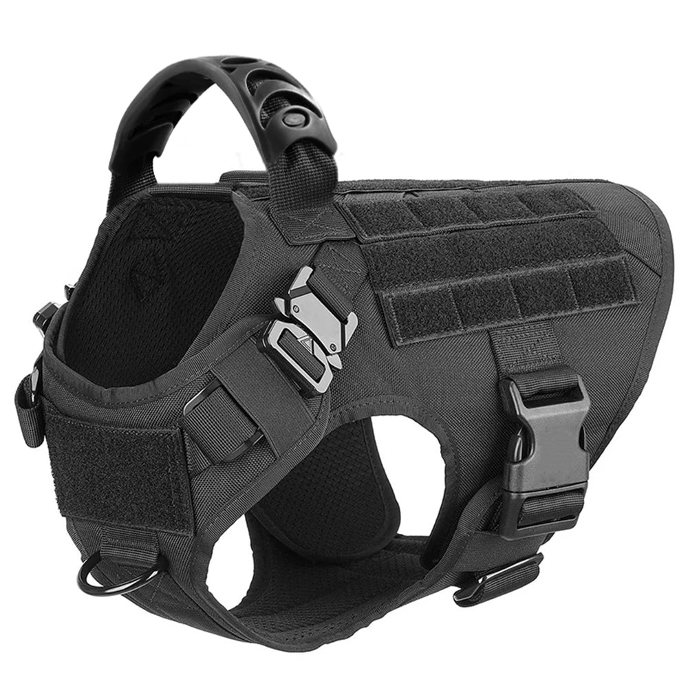 Large Dog Harness and Leash Set for German Shepherd and Malinois Training Walking Vest with Collar and Padded Breathable Mesh for Medium and Large Dogs - Joanie B 25