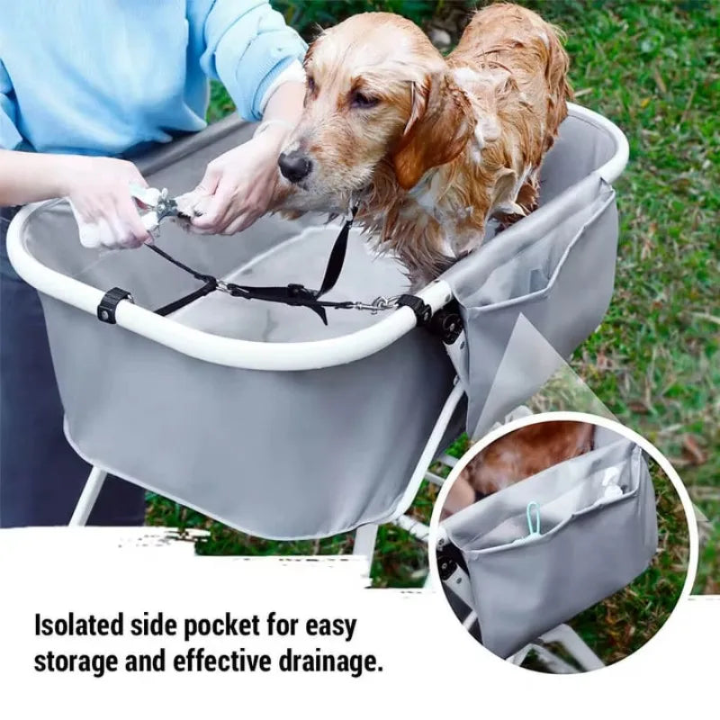 Elevated Dog Bath Tubs Foldable Adjustable Large Pets