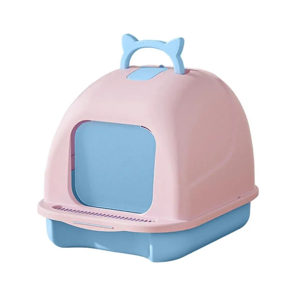 90 Degree Lift Cat Litter Box Spacious Enclosed Cat Toilet with Lid and Scoop Kit for Easy Cleaning Pet Supplies - Joanie B 25