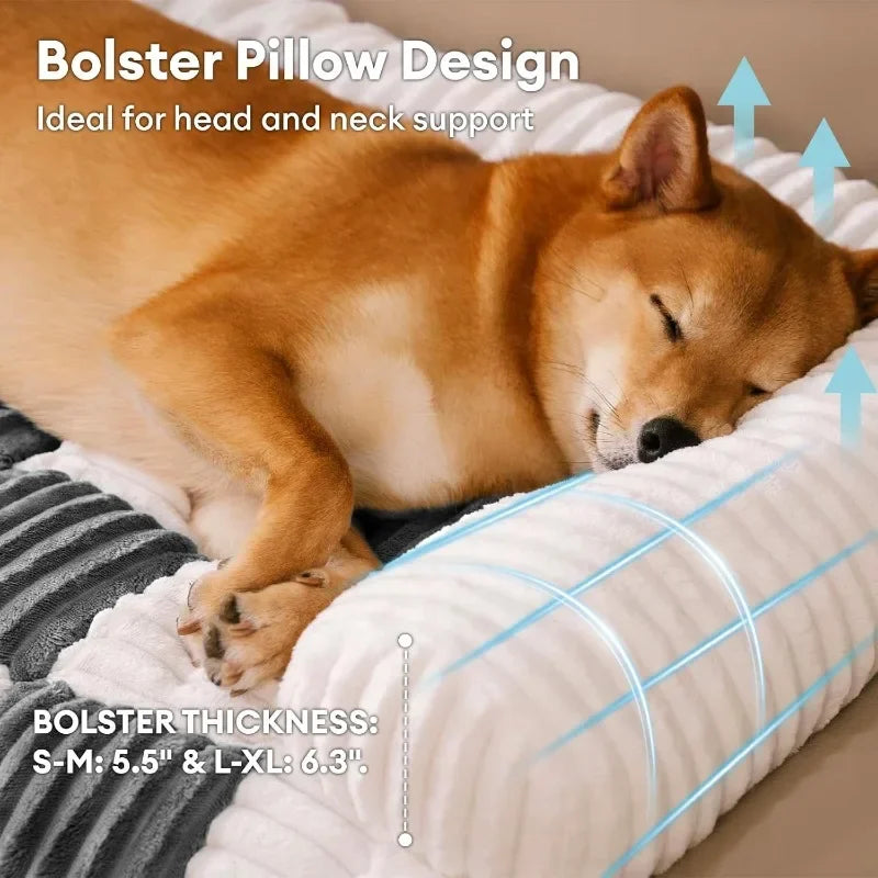 Pet Couch Covers for Dogs Plush Dog Bed Mat Furniture Protector Cream Square Plaid Cozy Washable Sofa Cover - Joanie B 25