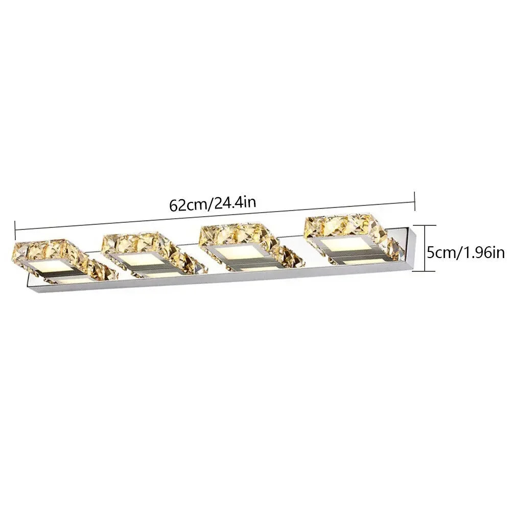 LED Lights for Bathroom Mirror 4 LED Crystal Mirror Front Vanity Lights Make-up Wall Lamp - Joanie B 25