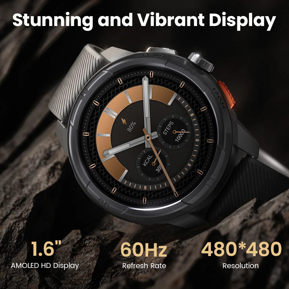 HAYLOU Solar Ultra GPS Smart Watch 1.6 Inch AMOLED Display 60Hz Refresh Rate Bluetooth Calls 5ATM Water Resistance Sports Smartwatch - Joanie B 25