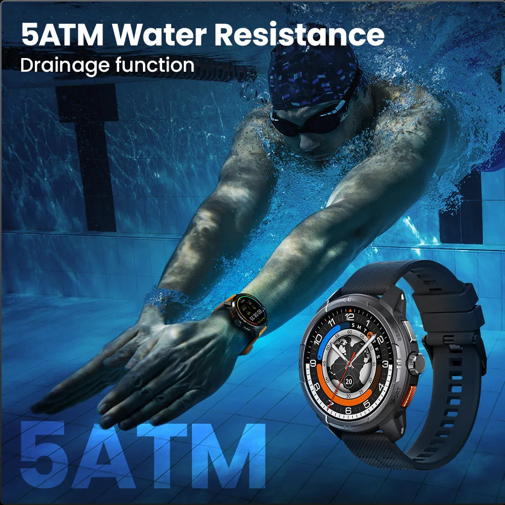 HAYLOU Solar Ultra GPS Smart Watch 1.6 Inch AMOLED Display 60Hz Refresh Rate Bluetooth Calls 5ATM Water Resistance Sports Smartwatch - Joanie B 25