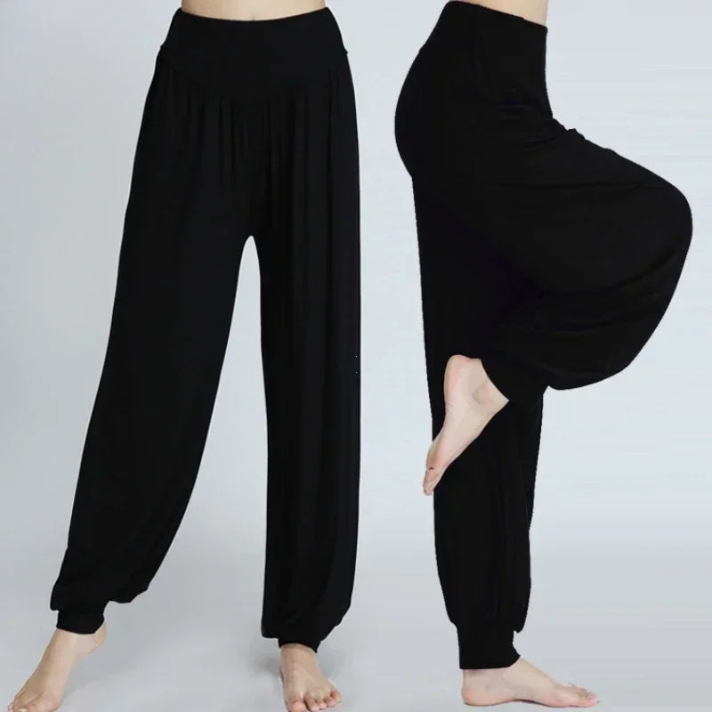 Womens Elastic Loose Casual Yoga Pants Breathable Soft