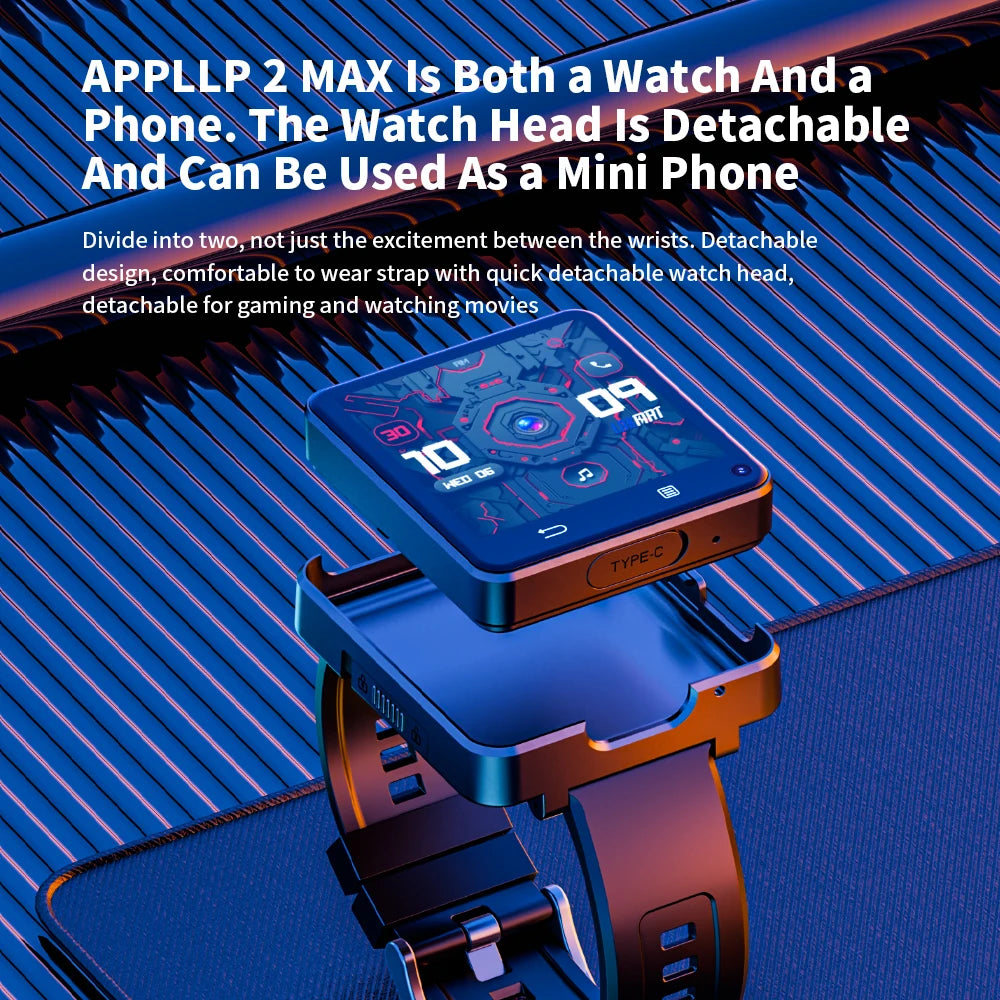 LOKMAT APPLLP 2 Max Dual Camera Android 11 Smart Watch with 4G WiFi Video Calls and Mini Phone - Joanie B 25