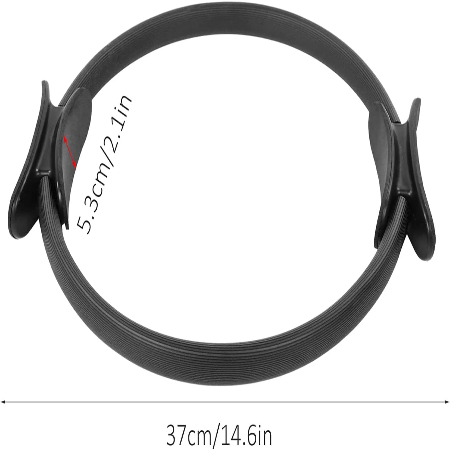 Premium Quality Yoga Ring for Enhanced Flexibility and Strength with Double Handles Black Durable Exercise Accessory - Joanie B 25