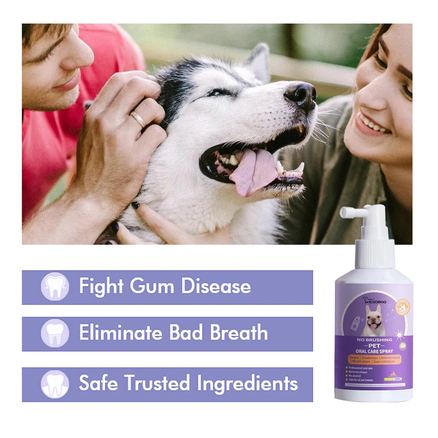 1-4PCS Yegbong Dog and Cat Teeth Cleaning Spray Pet Oral Hygiene Breath Freshening and Deodorizing Pet Supplies - Joanie B 25
