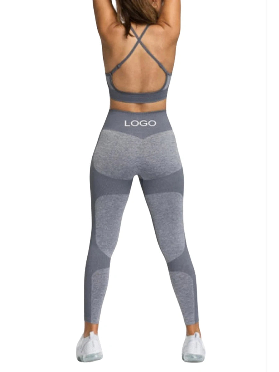 Women’s Yoga Outfit Sleeveless Crop Top with High Waist Leggings 2-Piece Workout Set in Vibrant Colors for Active Wear - Joanie B 25