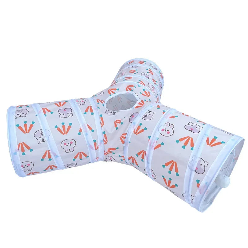 Tunnels Hideout for Guinea Pigs and Small Animals Foldable T Y Shaped Bunny Rabbit Tunnel Toys for Pigs and Pets - Joanie B 25