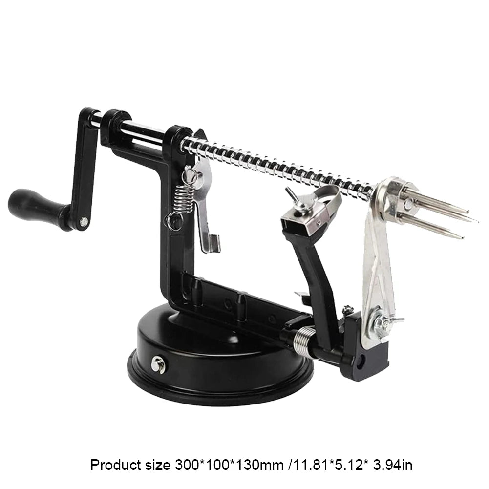 3 In 1 Apple And Potato Peeler Slicer Stainless Steel With Suction Base - Joanie B 25