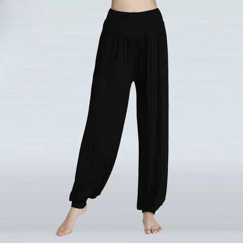 Womens Elastic Loose Casual Yoga Pants Breathable Soft