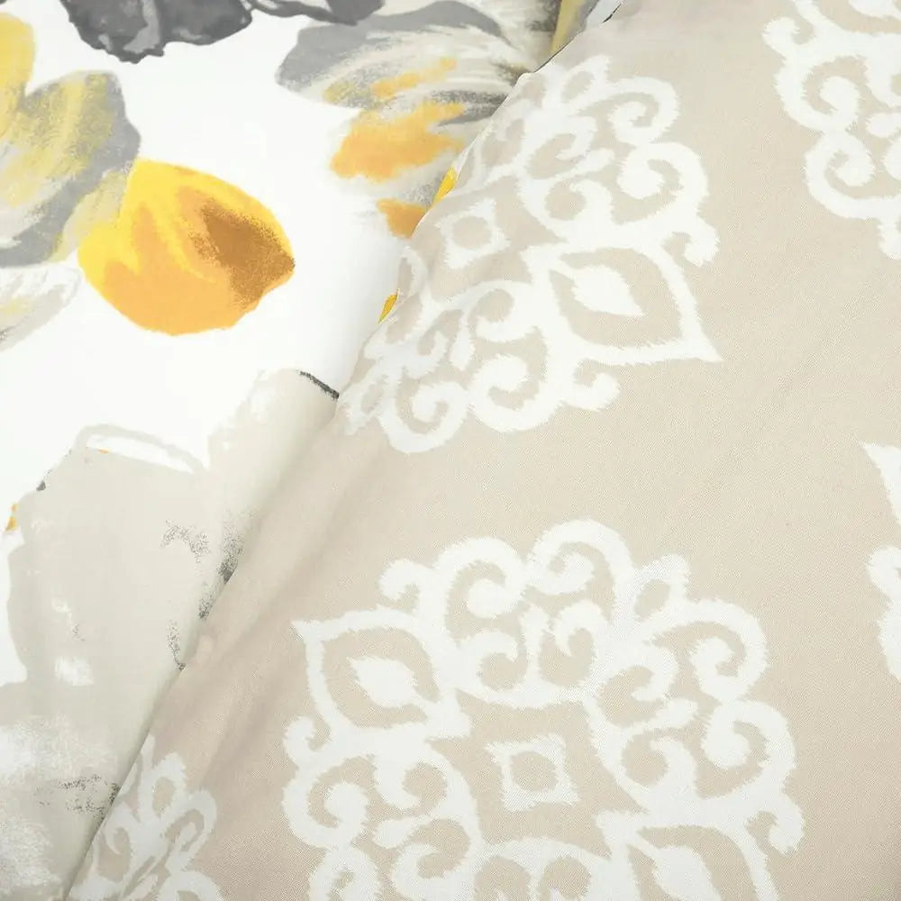 Reversible Cotton Duvet Cover Set Floral Pattern Full Queen 3 Piece Bedding Set Stylish Comfortable Home Decor