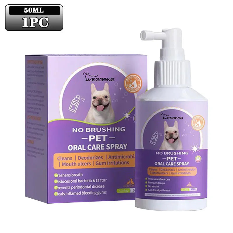 1-4PCS Yegbong Dog and Cat Teeth Cleaning Spray Pet Oral Hygiene Breath Freshening and Deodorizing Pet Supplies - Joanie B 25